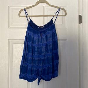 Language LA blue tie-dye tank - Medium